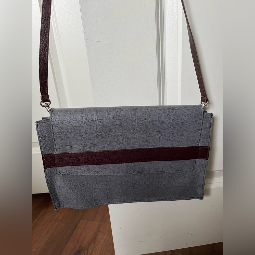 Laggos shoulder bag grey with brown cross body